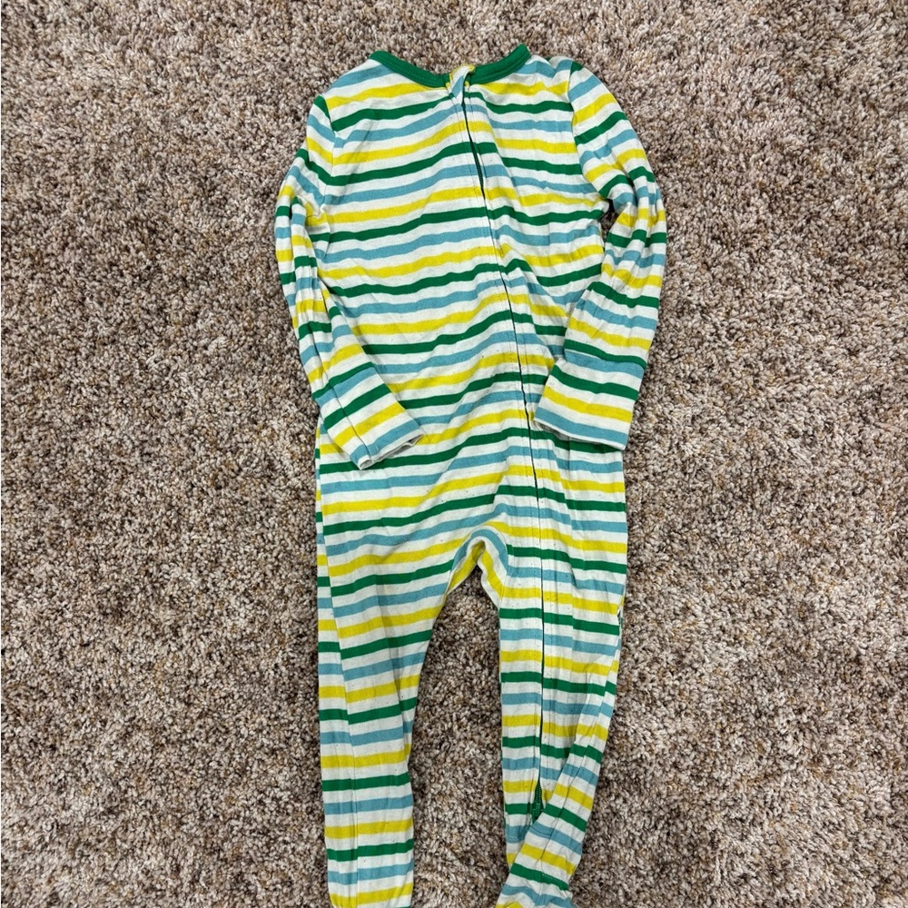 Free Birdies Striped baby Pajama Footies